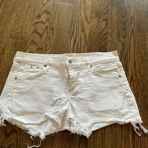 Citizens of Humanity white denim shorts